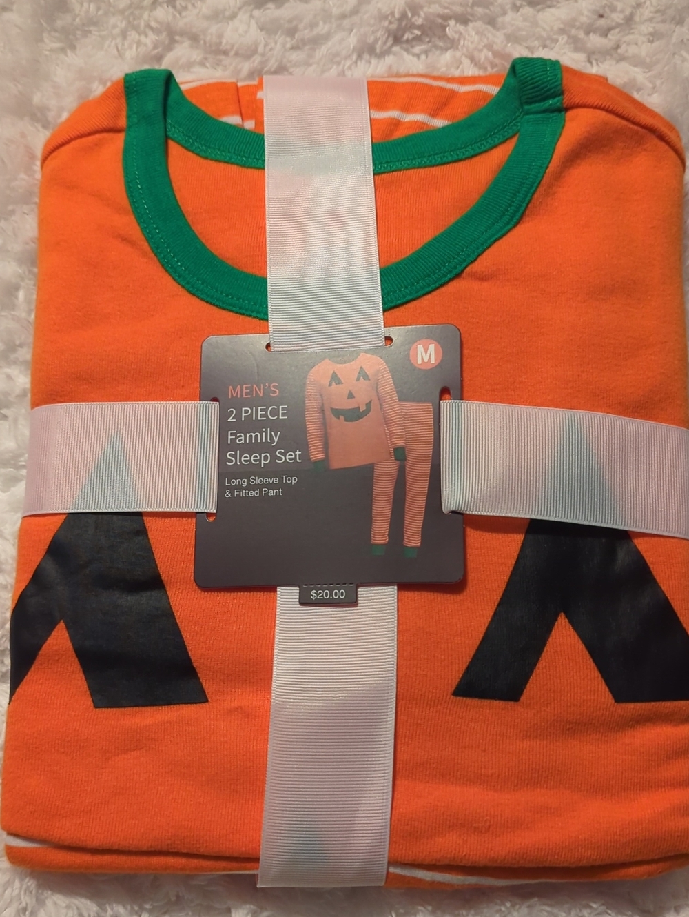 Jack O Lantern Men's 2 Pc Sleep Set Pajamas, Sz M, NWT
